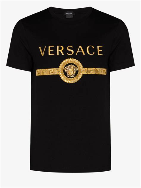 versace black t shirt men|Versace t shirt price.